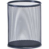 5x Stuks grote pennenbakjes antraciet grijs van draadmetaal/mesh 11 x 13,5 cm - Bureau accessoires