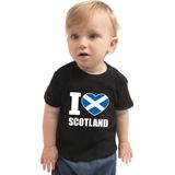 Bellatio Decorations - I Love Scotland - T-shirt - Zwart - Katoen