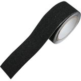 2x stuks anti-slip tape/ strip/ sticker zwart op rol - 50 mm x 5 meter - Anti-slip tape/rand - Anti uitglijstrips