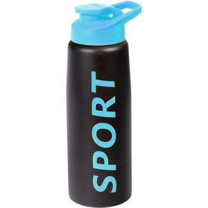 Bidon drinkfles/waterfles kobalt blauw 850 ml - Sportfles/sportbidon