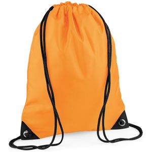 Sport gymtas fluoriserend oranje met rijgkoord 45 x 34 cm - Gymtasje - zwemtasje