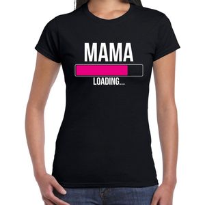 Mama loading t-shirt zwart voor dames - Aanstaande mama cadeau mama in verwachting