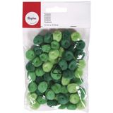 300x stuks knutsel pompons 15 mm groen - Hobby en knutselen materialen