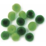 300x stuks knutsel pompons 15 mm groen - Hobby en knutselen materialen