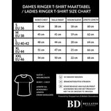 Liefste juf blauw wit ringer t-shirt voor dames - Einde schooljaar juffendag lerares cadeau shirt