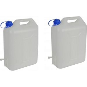 3x Stuks Jerrycans Voor Water met Kraantje 10 Liter - Waterjerrycans / Watertank