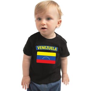 Venezuela - Baby Shirt - Zwart - 100% Katoen