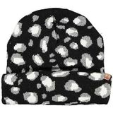 Luxe kinder winterset sjaal en muts luipaard print zwart/wit - Warme winter mutsen en sjaals voor kinderen