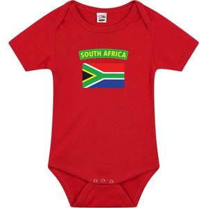 Bellatio Decorations - Zuid-Afrika Rompertje - Rood - 100% Katoen - Voor Jongens en Meisjes