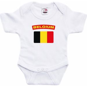 Belgium - Baby Rompertje - Wit - Babykleding - Kraamcadeau