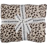 Zachte Luipaard/Cheetah Print - Jumpsuit Huispak - Wit - Dierenprint