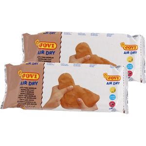 Kinder speelgoed klei 1 kilo kleur terracotta - Boetseer/boetseren klei