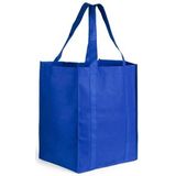 4x stuks boodschappen tas/shopper blauw 38 cm - Stevige boodschappentassen/shopper bag