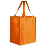 3x stuks boodschappen tas/shopper oranje 38 cm - Stevige boodschappentassen/shopper bag