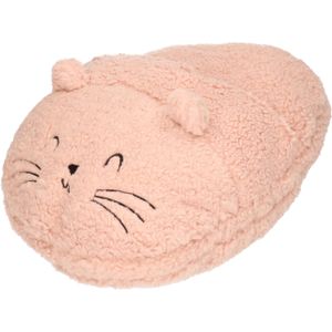 Grote voetenwarmer slof muis oud roze one size 30 x 27 cm - Dierensloffen/dierenpantoffels