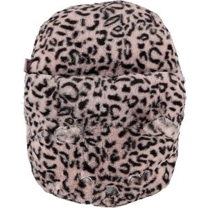 Apollo - Grote voetenwarmer slof - Cheetah roze - one size 30 x 27 cm - Dierensloffen