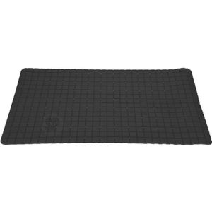 Anti-slip badmat zwart 69 x 39 cm rechthoekig - Badkuip mat - Grip mat voor in douche of bad