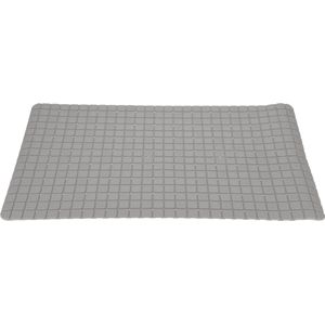 Anti-slip badmat lichtgrijs 69 x 39 cm rechthoekig