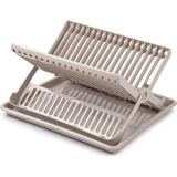 Afwas afdruiprek met lekbak - beige - kunststof - 37 x 33 x 21 cm - afwassen en drogen