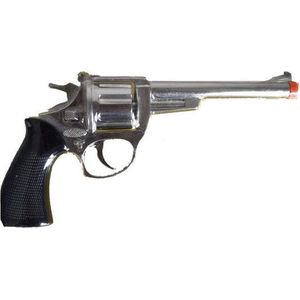 Verkleed speelgoed revolver/pistool metaal 8 schots - Plaffertjes pistolen wapens voor kinderen