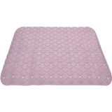 2x stuks anti-slip badmatten licht roze 55 x 55 cm vierkant - Badkuip mat - Grip mat voor in douche of bad