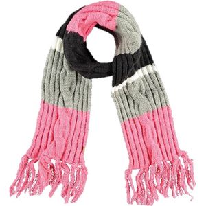 Luxe roze/grijze gebreide sjaal voor kinderen - Sjaals