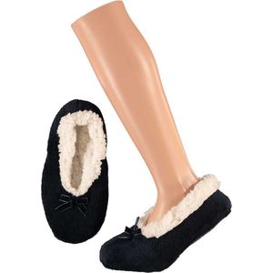 Apollo - Dames Ballerina Sloffen - Marine Blauw - Polyester - Laag Model