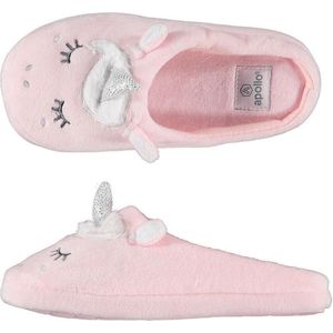 Meisjes instap slippers/pantoffels eenhoorn - roze - maat 31-32 - Kindersloffen