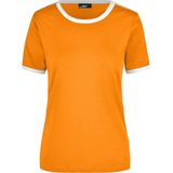 James & Nicholson - Ringer T-shirt - Oranje - Katoen