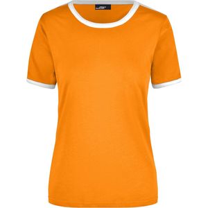 James & Nicholson - Ringer T-shirt - Oranje - Katoen