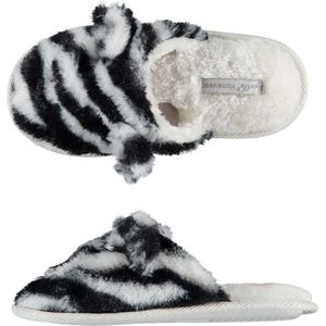Meisjes instap slippers/pantoffels zebra print maat 31-32 - Sloffen - volwassenen