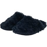 Dames instap slippers/pantoffels dark blue maat 37-38