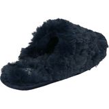 Dames instap slippers/pantoffels dark blue maat 37-38