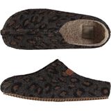 Apollo - Dames Instap Slippers - Luipaard Print - Beige - Polyester
