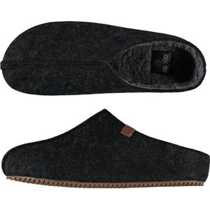 Heren instap slippers/pantoffels antraciet maat 41-42