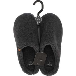 Instapper Slippers - Antraciet - Teddy Wol - Volwassenen