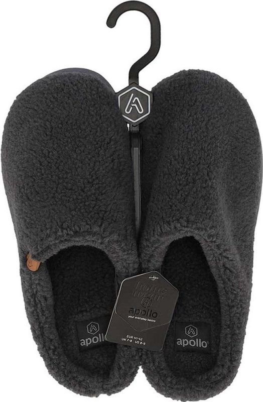 Instapper Slippers - Antraciet - Teddy Wol - Volwassenen