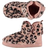 Apollo - Hoge Pantoffels - Luipaard Print - Roze - Polyester