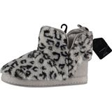Apollo - Hoge Pantoffels - Grijs - Polyester - Luipaard Print