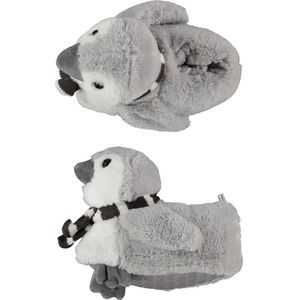Apollo - Pantoffels - Grijs - 100% Polyester - Pinguïn Ontwerp