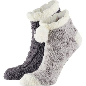 Apollo - Huissokken - Grijs - 2-pack - Met Anti-slip