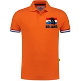 Bellatio Decorations - Poloshirt - Oranje - Katoen - Heren