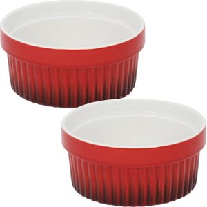 coox Springvorm met porseleinen bodem, diameter 26 cm, in donkerrood, bak en direct op de porseleinen plaat serveren en snijden, geen omzetten nodig