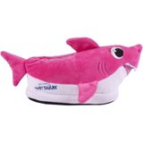Kinder pantoffels/sloffen Baby Shark roze - Haaien dieren pantoffels voor kinderen