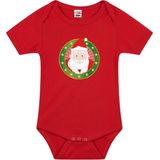 Bellatio Decorations - Rompertje - Rood - Kerstman Print - Unisex