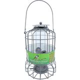 Vogel voedersilo voor kleine vogels metaal grijs 36 cm inclusief vogelvoer - Vogel voederstation - Vogelvoederhuisje