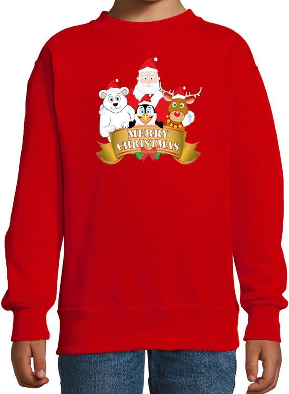Bellatio Decorations - Kersttrui - Rood - Katoen