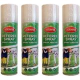 4x spuitbussen voetbal scheidsrechters spray 150 ml