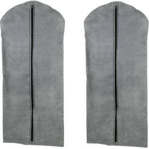 Set van 6x stuks grijze kledinghoes 60 x 137 cm - Kledinghoezen - Bescherm hoes voor kleding