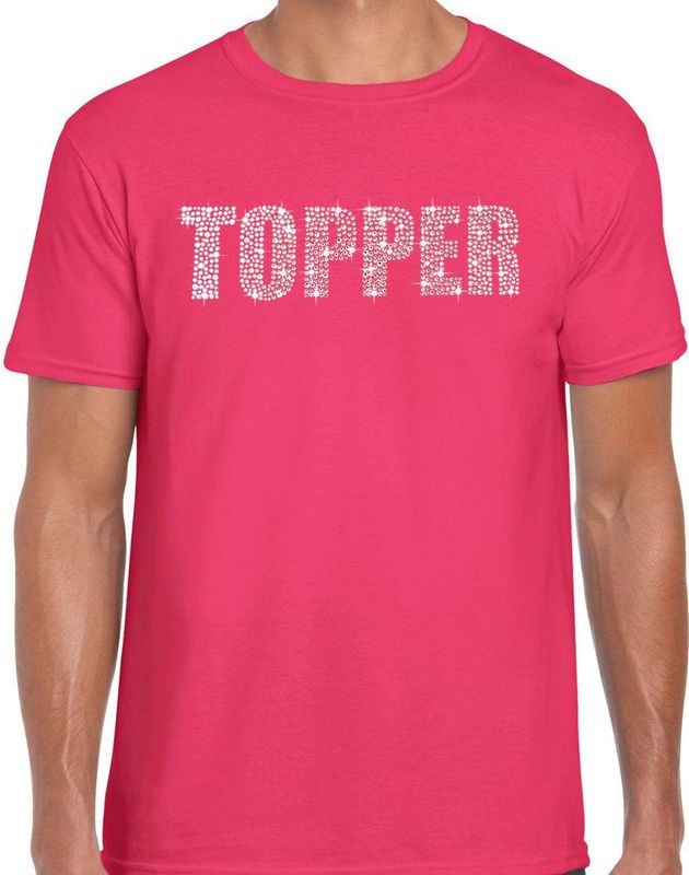Topper - Glitter T-shirt - Roze - 100% Katoen